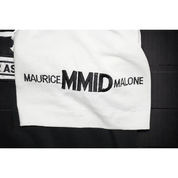 Maurice Malone Designs Colorblock Hoodie Shorts Set Men’s L White Gray Black MMI - Picture 6 of 14